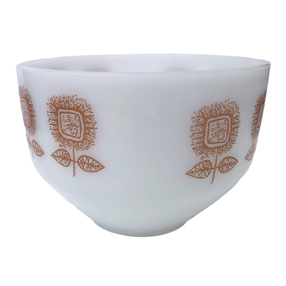 Vintage Federal Glass Mixing Bowl Milk Glass Mod Retro - Picture 5 of 6